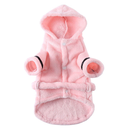LGCASL Pet Bathrobes, Pajamas Clearance! Dog Cat Bathrobe Pet Clothes Hotel Bath Towel Pet Bathrobe Nightgown Pajamas (Army Green, L) XL Pink