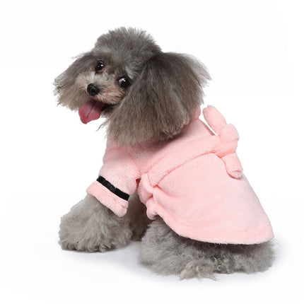 LGCASL Pet Bathrobes, Pajamas Clearance! Dog Cat Bathrobe Pet Clothes Hotel Bath Towel Pet Bathrobe Nightgown Pajamas (Army Green, L) XL Pink