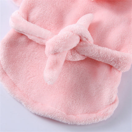 LGCASL Pet Bathrobes, Pajamas Clearance! Dog Cat Bathrobe Pet Clothes Hotel Bath Towel Pet Bathrobe Nightgown Pajamas (Army Green, L) XL Pink