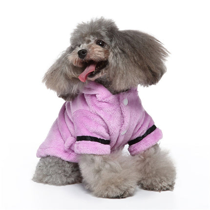 LGCASL Pet Bathrobes, Pajamas Clearance! Dog Cat Bathrobe Pet Clothes Hotel Bath Towel Pet Bathrobe Nightgown Pajamas (Army Green, L) M Purple