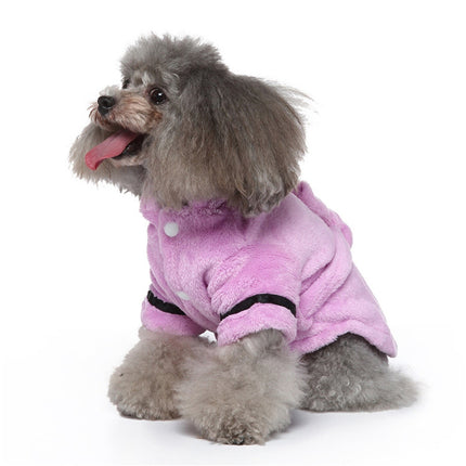 LGCASL Pet Bathrobes, Pajamas Clearance! Dog Cat Bathrobe Pet Clothes Hotel Bath Towel Pet Bathrobe Nightgown Pajamas (Army Green, L) XL Purple