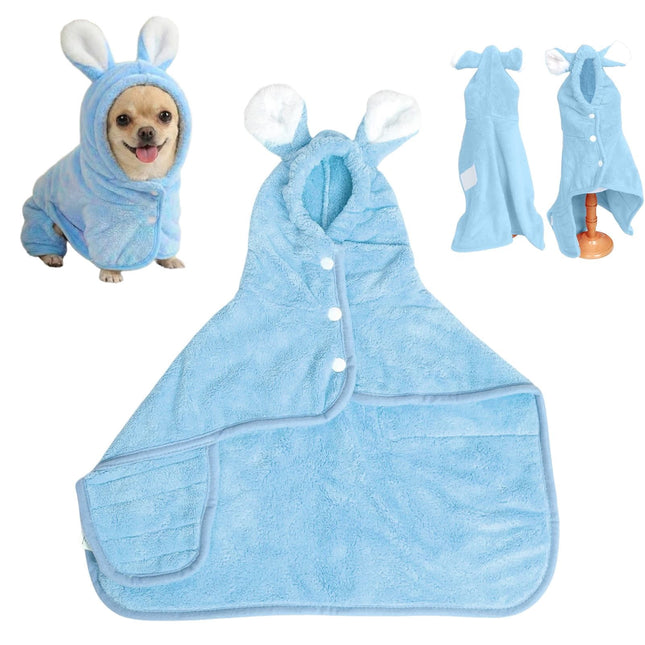 LGCASL 2026 New Puppy Bathrobe with Hood Dog Bathrobe Absorbent Towel for Small Dogs Fast – product detail