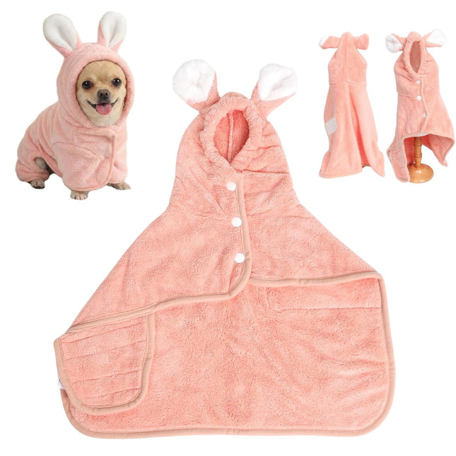 LGCASL 2026 New Puppy Bathrobe with Hood Dog Bathrobe Absorbent Towel for Small Dogs Fast – product detail