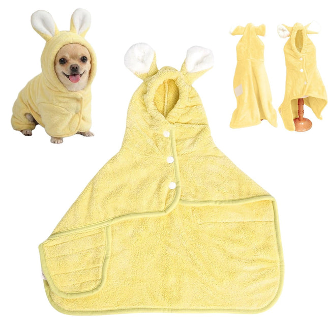 LGCASL 2026 New Puppy Bathrobe with Hood Dog Bathrobe Absorbent Towel for Small Dogs Fast – product detail