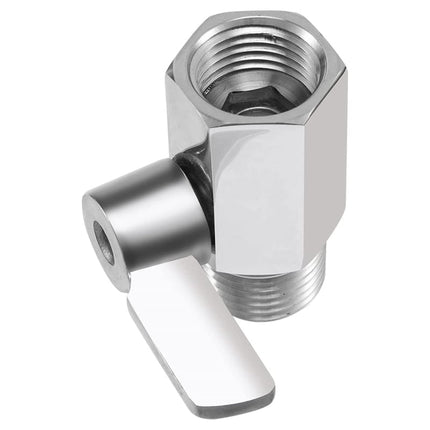 Shower Shut Valve, 304 Stainless Steel Mini Ball Valve NPT Thread(1/2Inch Male x 1/2Inch Female) 1 Pack Silver