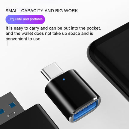PLGEBR 2 Pack USB C to USB 3.0 Adapter, Type C Male to USB Female Adapter OTG for MacBook Pro/Air and Other Type C Devices Black
