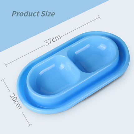 Cat Bowls for Food and Water Easy to Clean Ants Away Outside Pet Double Bow Large Blue