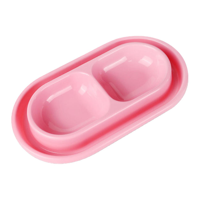 Cat Bowls for Food and Water Easy to Clean Ants Away Outside Pet Double Bowl Large Blue Large Pink – product detail