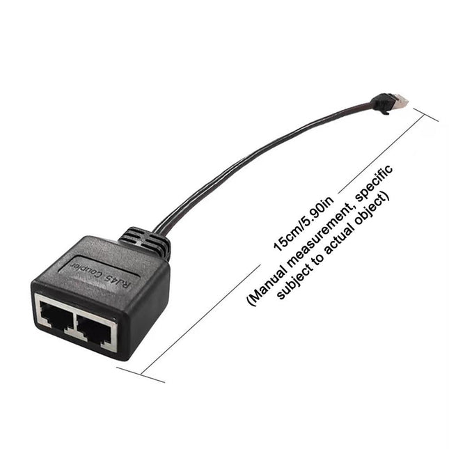 RJ45 Splitter Adapter Connector 1 to 2 Female Ports for CAT 5/CAT 6/CAT 7 LAN Ethernet Cables – product detail