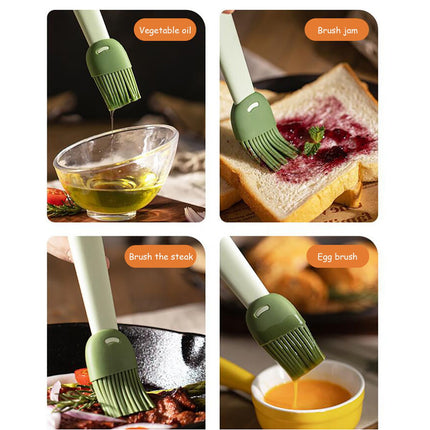 JWDX Silicone Oil Brush Clearance! Food Grade Silicone Brush Oil Brush Kitchen Pancake Oil Brush Household High Tem, Kitchen Fat Brush Promotion Include 1*Baking and Grilling Oil Brush Green