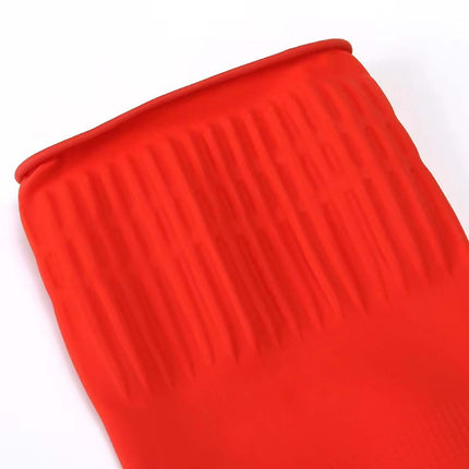 JWDX Oven Mitts Clearance! 2 Pairs Reusable Household Gloves Rubber Dishwashing Gloves Extra Thick Long Sleeves Kitchen Cleaning Working Painting Gardening Pet Care, Include Two Pairs of Gloves Red