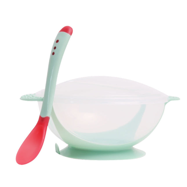 JWDX Tableware Clearance Baby Children Training Feeding Dinner Bowl Spoon Tableware Set with Suction
