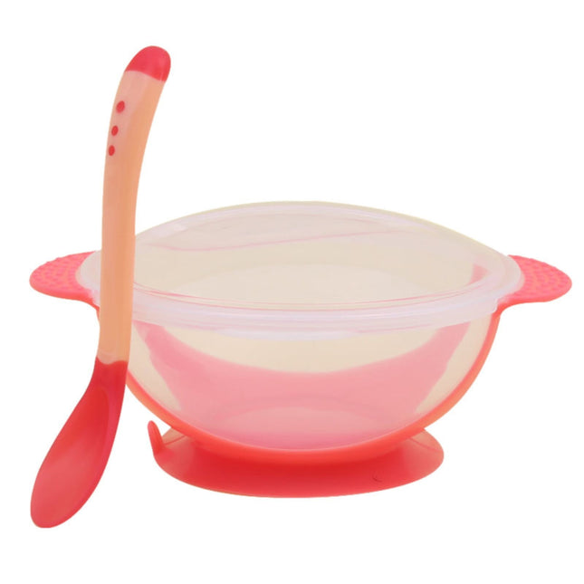 JWDX Tableware Clearance Baby Children Training Feeding Dinner Bowl Spoon Tableware Set with Suction