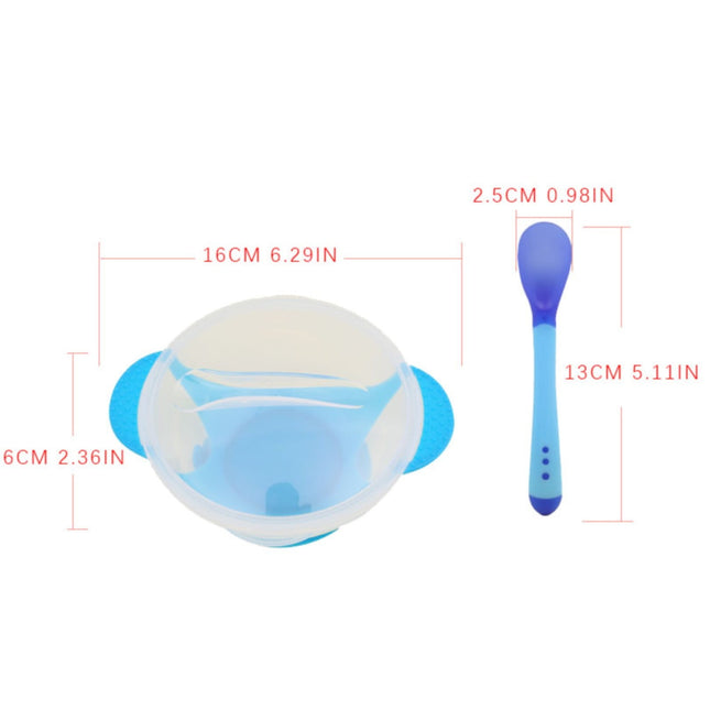 JWDX Tableware Clearance Baby Children Training Feeding Dinner Bowl Spoon Tableware Set with Suction – product detail