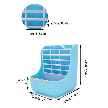 JWDX Rack Clearance! 2 in 1 Food Hay Feeder for Rabbit Indoor Hay Feeder for Rabbit Feeder Bowls Use for Grass Food, Wire Shelving Promotion Include 1Pc Storage Rack Blue