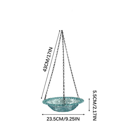 JWDX Bird Feeders for Outdoors Clearance! Hanging Bird Bath Plastic Bird Bath Plate Hanging Tray for Outdoors Hanging Bird Water or Bird Seed Hanging Bird Feeder for Outdoors Bird Bath Bowl S4-Blue