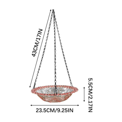 JWDX Bird Feeders for Outdoors Clearance! Hanging Bird Bath Plastic Bird Bath Plate Hanging Tray for Outdoors Hanging Bird Water or Bird Seed Hanging Bird Feeder for Outdoors Bird Bath Bowl S4-Purple