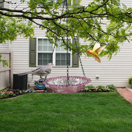 JWDX Bird Feeders for Outdoors Clearance! Hanging Bird Bath Plastic Bird Bath Plate Hanging Tray for Outdoors Hanging Bird Water or Bird Seed Hanging Bird Feeder for Outdoors Bird Bath Bowl S4-Purple