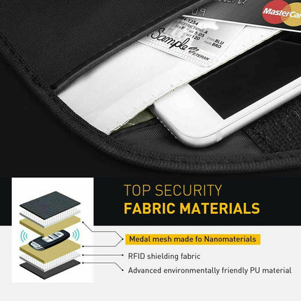 Faraday Bags for Phones, Cell Phone Signal Blocking Bag, RFID Phone Case,Faraday Bag for Phone & Key Fob(2 Pack)