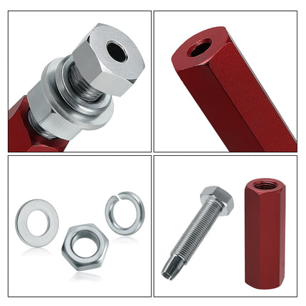M MATI Quick Release Flag Pole Holder Red Hold 1/4' Flag Poles for ATV UTV Motorcycle Dirt Bike All Year,2Pcs
