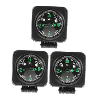 SWETRACE Motorcycle Compass Round Multi ABS 3Pcs Simple Design Adjustable Direction