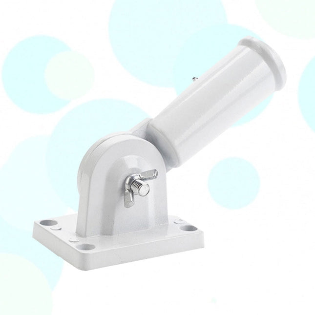 Worgeous Flag Pole Accessories Universal Holder Wall Mount Poles Bridegroom White