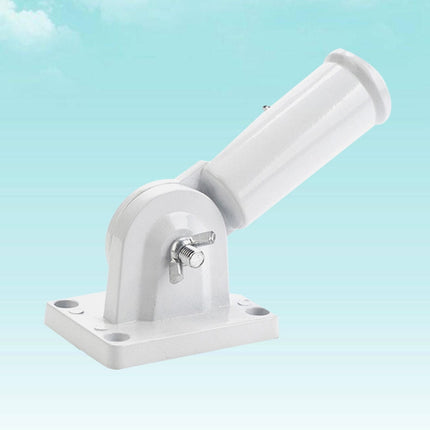 Worgeous Flag Pole Accessories Universal Holder Wall Mount Poles Bridegroom White