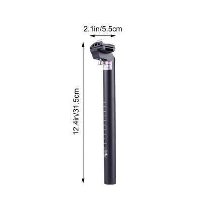 Worgeous 30.8mm Aluminum Alloy Seatpost Mountain Bike Bike Seat Tube Seat Post for Most Road Bike Downhill Bike Track Bike Fixed Gear (Black)