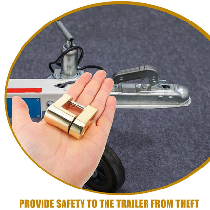 SWETRACE High Security Padlock Zinc Alloy Golden 1Pack For Hitch Security