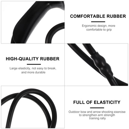 SWETRACE Resistance Bow Trainer Archery Band Rubber Black 1 Bow Training Equipment