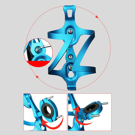 Worgeous Bike Water Bottle Rack Aluminium Alloy Mountain Bike Water Bottle Holder Bike Accessories (Blue)