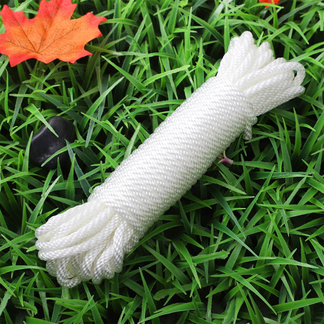 Worgeous White Nylon Lanyard Rope for Flagpole Lifting and Hanging Tools 6mm Diameter