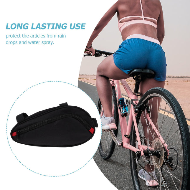 SWETRACE Bike Triangle Handlebar Bags Black Waterproof 1Pcs 9.84x4.33x3.14in – product detail