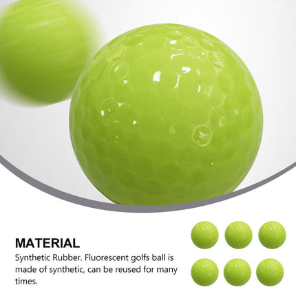 Worgeous Durable Fluorescent Golf Balls for Playing Automatic Light Absorbing Night Green 6pcs