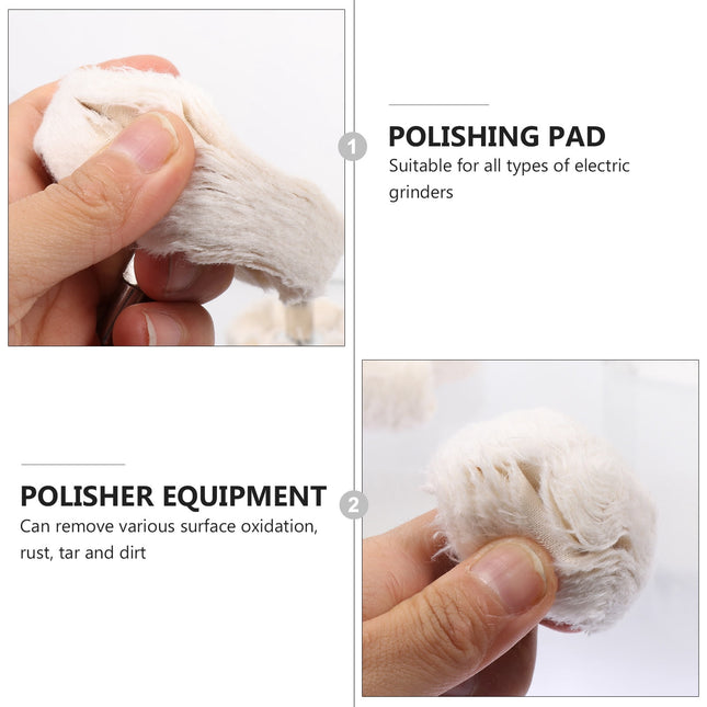 SWETRACE drill polishing pad Polishing Cloth Beige For Metal Surface Cleaning 3pcs – product detail