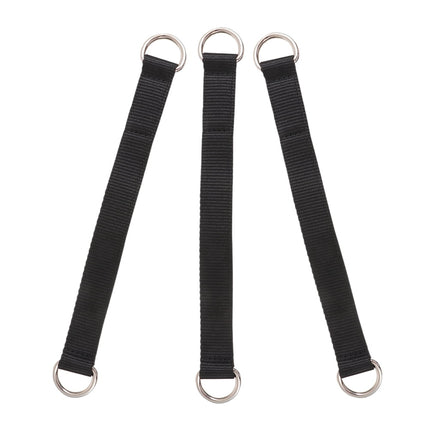 Worgeous 3 Pcs Fitness Horizontal Bar Strap Hanging Training Belt Pull Ups Black
