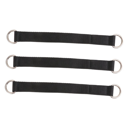 Worgeous 3 Pcs Fitness Horizontal Bar Strap Hanging Training Belt Pull Ups Black