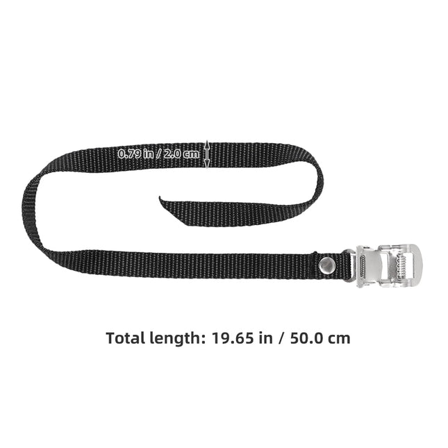 Worgeous 2 Pcs Pedal Straps Cycling Toe Clips Workout Bike Fitness Black – product detail