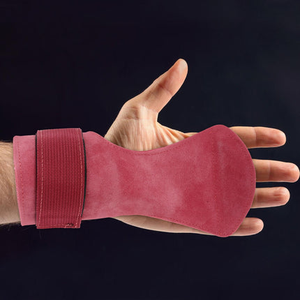 SWETRACE Gym Equipment Wrist Wraps Grip Enhancement Rosy 1Set PU 8.7x8.6x0.4in