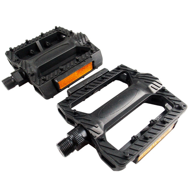 Masteelf 1 Pair of Pedals Anti-slip Plastic Grain Large Treadle Universal Road Bike Pedals – product detail