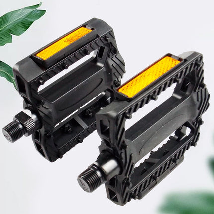 Masteelf 1 Pair of Pedals Anti-slip Plastic Grain Large Treadle Universal Road Bike Pedals