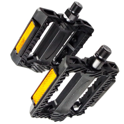 Masteelf 1 Pair of Pedals Anti-slip Plastic Grain Large Treadle Universal Road Bike Pedals