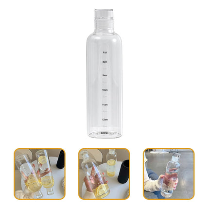 SWETRACE 1Set Water Bottle Transparent Portable and Anti-leakage for Home and Office Use 500Ml