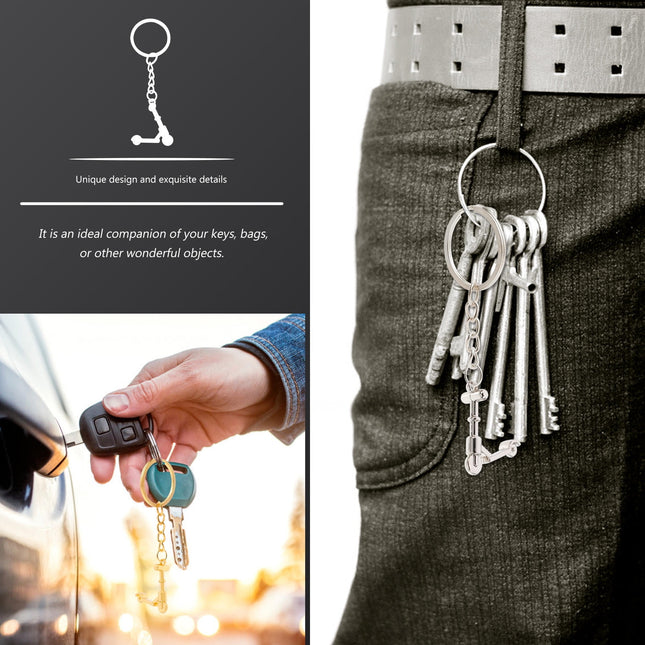 SWETRACE Mini Scooter Shaped Keychains 3Pcs Zinc Alloy Handbag Purse Car Decorations Christmas New Year – product detail