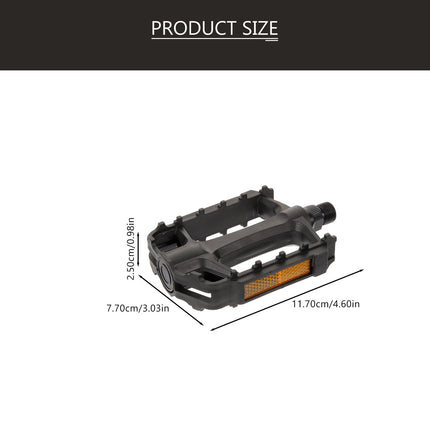 SWETRACE 2Pcs Flat Bike Pedals Carbon Steel Replacement for Road and Mountain Bikes Black