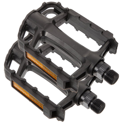 SWETRACE 2Pcs Flat Bike Pedals Carbon Steel Replacement for Road and Mountain Bikes Black