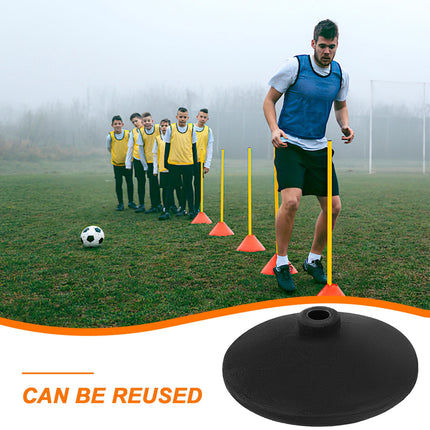 SWETRACE 1Set Soccer for Sports Practice Safety and Stability Black Color 8.5x8.5x2.2in