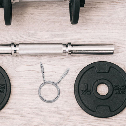 SWETRACE 1Pcs Silver Barbell Clamps for Gym Accessories and Fitness Equipment in Workout Sessions