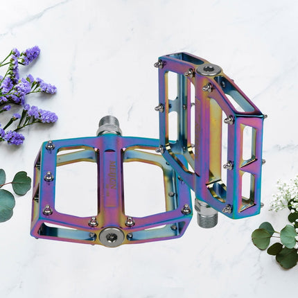 SWETRACE Colorful Aluminum Alloy Foot Pedals for Cyclists 1 Pair 4.5*3.6*0.8in
