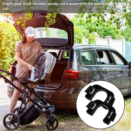 SWETRACE Trunk Storage Lift Clip 1 Pair of Black Plastic for Car Trunk Accessories 1.57x0.98x0.51in